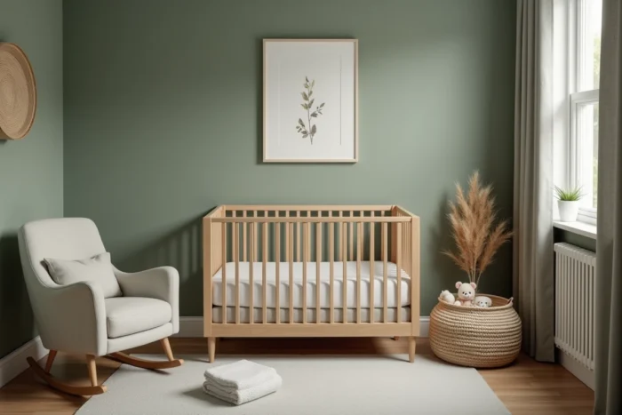 Chambre de bébé organisée et apaisante prête pour instaurer une routine de sommeil idéale