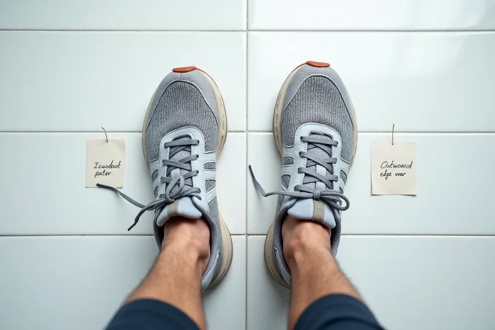 Comparaison de l'usure des semelles de chaussures de running pour identifier la supination et la pronation